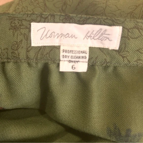 Vintage midi skirt Womens size 6 cottagecore folkcore peasant boho artsy green - Picture 3 of 16